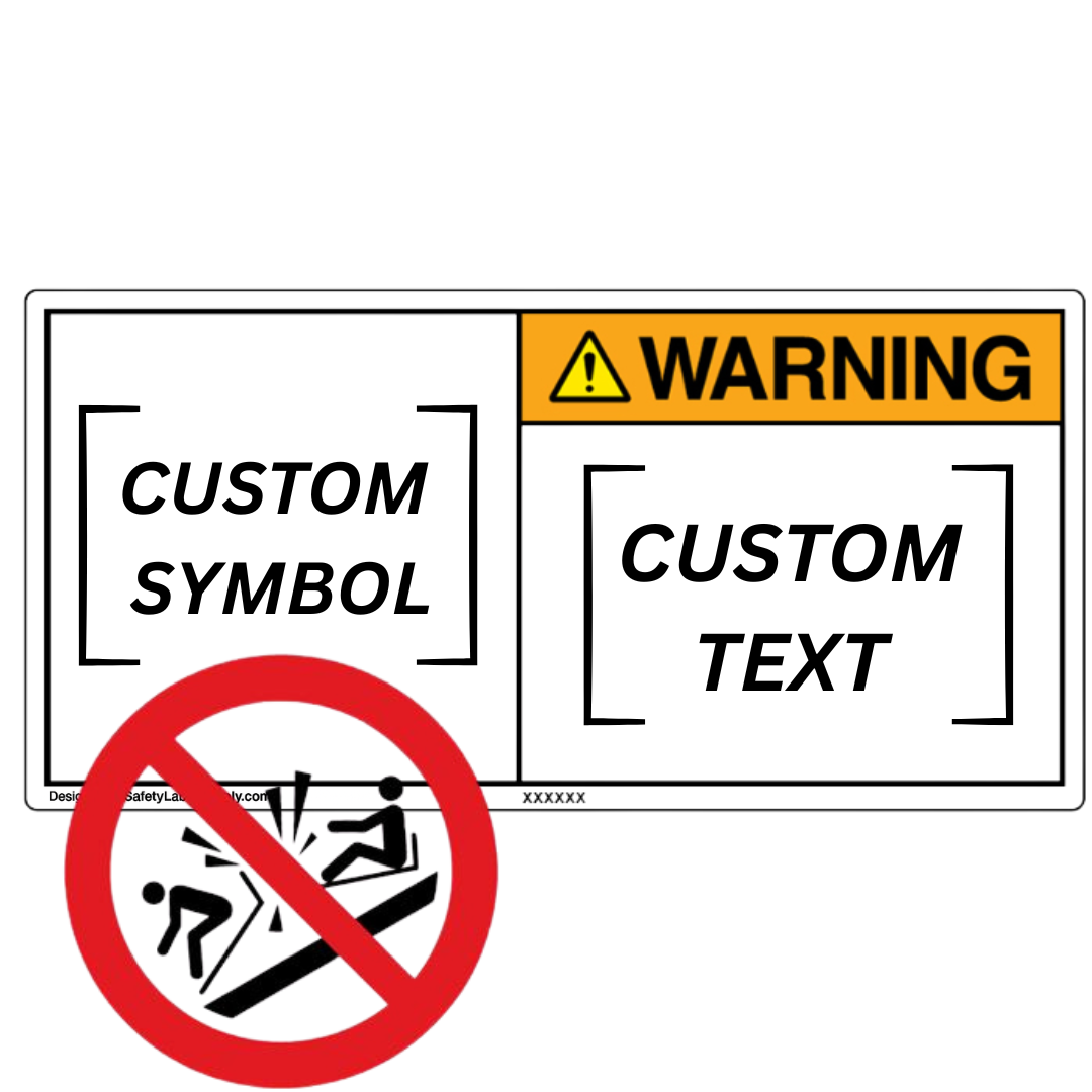 Custom Warning Label - PROHIBITION ICONS - Safety Label Supply